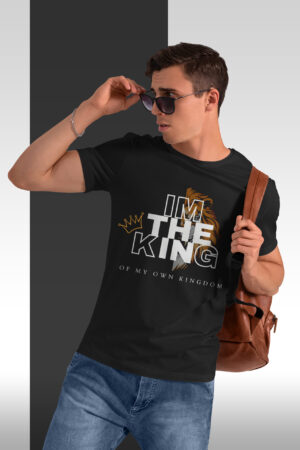 Buy Modern Lion half face printed T-shirt