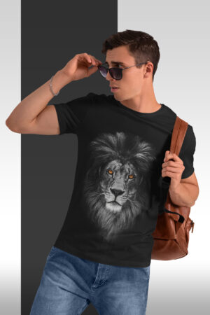 Buy Lion Face Printed T-Shirt