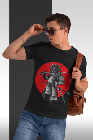 Buy Samurai with Sword Printed T-Shirt